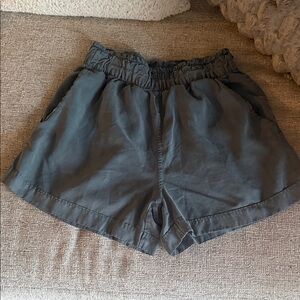 Altar'd State Charcoal High Waist pull on elastic Shorts